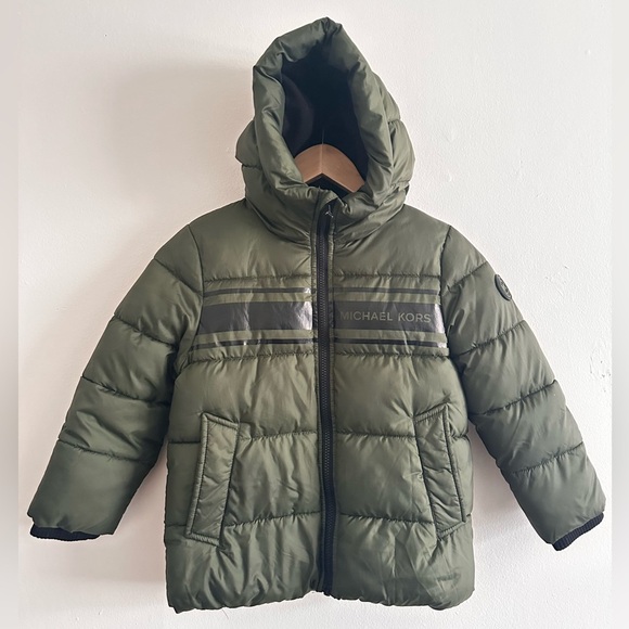 Michael Kors Other - Michael Kors Olive Hooded Puffer Jacket